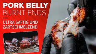 Pork Belly Burnt Ends: Karamellisierter Schweinebauch - saftig & zartschmelzend vom Smoker