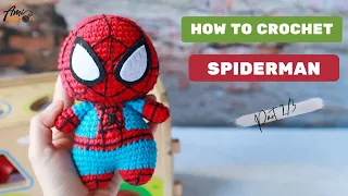 #274 | Spiderman Hero Free Crochet Tutorial (2/3) | Amigurumi Super Heroes Tutorial | @AmiSaigon