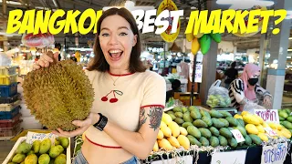 You MUST Visit this BANGKOK THAILAND MARKET! - Thai Street Food, Durian, Seafood! Or Tor Kor Market