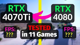 RTX 4070 Ti vs 4080 in 11 Games 1080p / 1440p / 4K