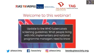 IAS Educational Fund webinar: Update to the WHO tuberculosis screening guidelines