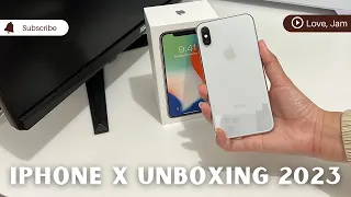 Unboxing iPhone X 2023 (silver) | Game Test | Camera Test | Aesthetic | @jamslvdr | Love, Jam