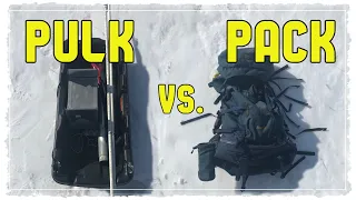 Which is better for bringing more WINTER GEAR in the backcountry?   Pulk vs. Pack