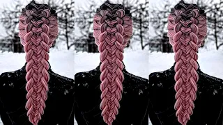 6-strand braid/Fishtail Braid/Hairstyle for girls/Hairstyle for school/Simple hairstyle