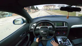 Audi A6 Avant S Line 300 HP Quattro 3.0 Diesel POV Onboard City Drive 60 FPS