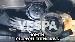 vespa 10min CLUTCH REMOVAL how2 | rally 200:1975 | FMP-Solid PASSion |