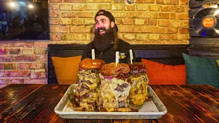 BREAK THE RECORD FOR THE MOST MEAT EVER EATEN TO BEAT THIS SWEDISH BURGER CHALLENGE | BeardMeatsFood