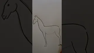 how to draw horse drawing