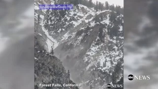 Landslide in San Bernardino County, California