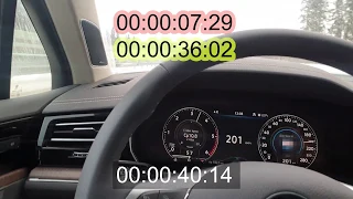 VW Touareg 2018 3.0TDI 249hp acceleration 0-100-200 km|h