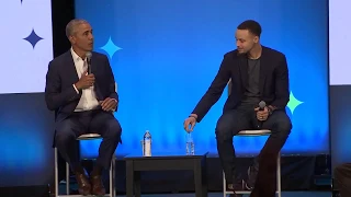 Obama touches on masculinity, hip hop culture at town hall with Steph Curry