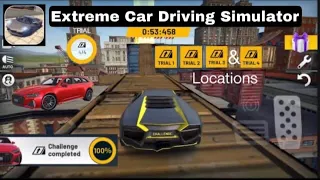 Trial 1,2,3,4 Challenge Locations Extreme Car Driving Simulator 2021.#trial #challenge #ios #android
