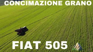 Concimazione grano 2023 in collina - FIAT 505 E KUHN MDS 701.