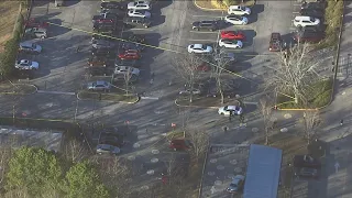 Aerials | 4 students hurt in apparent drive-by shooting at Benjamin E. Mays High School