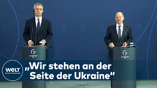 SCHOLZ & STOLTENBERG: „Die Nato wird nicht militärisch in diesen Krieg eingreifen“ | WELT DOKUMENT