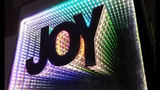 How to make infinity mirror | DIY infinity illusion mirror with customizable lettering | JOY in DIY