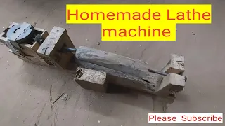 Homemade lathe machine