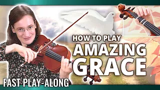 How to play Amazing Grace | Fast Play-Along | Easy Beginner Song | Violin Tutorial