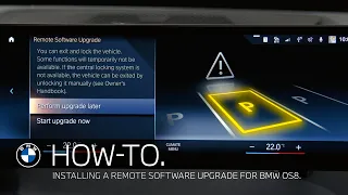 BMW Operating System 8 - Remote Software Upgrade Installation - BMW How-To