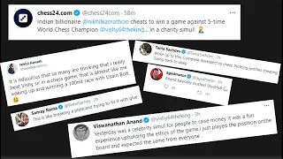 Vishy Anand & Nikhil Kamath's Chess Game Controversy || All Tweets