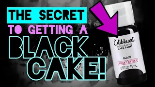 BLACK CAKE TUTORIAL! Using @sweetsticks7797 edible paint! Cake decorating