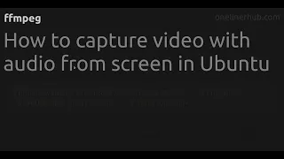 How to capture video with audio from screen in Ubuntu #ffmpeg
