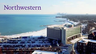 4K Winter Aerial Footage | Northwestern University Short