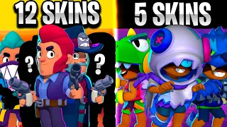 ❗ LOS 14 BRAWLERS CON MÁS SKINS DE TODO BRAWL STARS