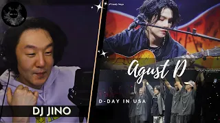 DJ REACTION to KPOP - BTS SUGA | AGUST D TOUR 'D-DAY' IN THE USA