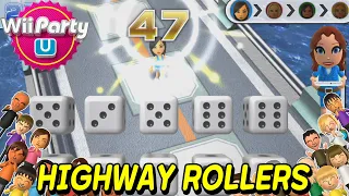 Wii Party U - Highway Rollers (Advanced com) Mulan vs Ilka vs Kaori vs Alice | AlexGamingTV