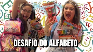 DESAFIO DO ALFABETO NA PAPELARIA * MATERIAL ESCOLAR