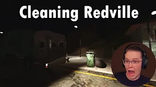 Cleaning Redville playthrough | garbage collector simulator, what could be creepy about this?