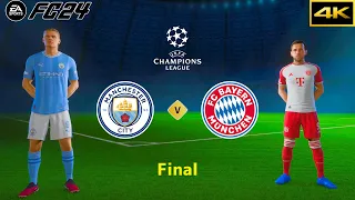 FC 24 - MANCHESTER CITY vs. BAYERN MÜNCHEN - UEFA CHAMPIONS LEAGUE FINAL - [4K]