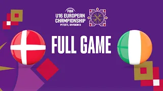 Denmark v Ireland | Full Basketball Game | FIBA U16 European Championship 2023 - Division B