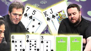 FLOPPING a FLUSH vs. STRAIGHT FLUSH Draw for $18,000