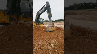 Machinery Excavator compress the stone activity. #Machineryofficial #Shorts 987