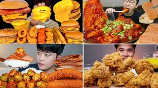 BEST ASMR MUKBANG. SPICY FOOD 189 . BONGGIL, GARMA, BUDDLE, ALFIE EATS. ASMR EATING.