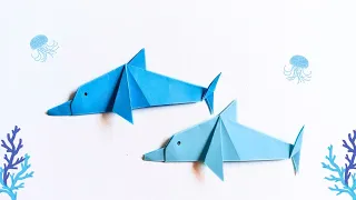 How to Make Easy Dolphin Origami | Paper crafts