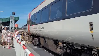 *Women Gets Trapped with train passing & Hangman* Barmouth South Level Crossing