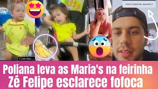 Poliana leva Maria Alice e Maria Flor na feirinha ❤️😍 Zé Felipe esclarece fofoca 😱 Virgínia Fonseca