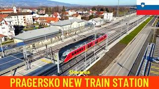 Pragersko New Railway Station - Trainspotting and Aerial View - Slovenia