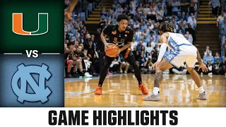 Miami vs. North Carolina ACC Men's Basketball Highlights (2022-23)