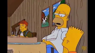 THE SIMPSONS -Challenge To Eat Giant Beef Plate !