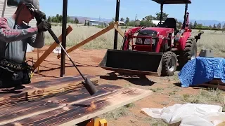 We're Burning it Down! Shou Sugi Ban Technique used on Massive Off-GRID HOMESTEAD Build