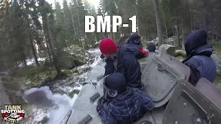 BMP-1 Ride POV Headcam - Standing In Passenger Compartment, Forest Fun