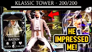 MK Mobile. FULLY MAXED Klassic Movie Raiden Destroying Fatal Klassic Tower 200. I WAS WRONG???