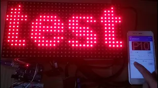 Arduino project : bluetooth control P10 led matrix