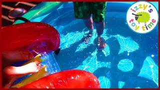 RAINBOW RING PLAY CENTER?! Fun Family Outdoors Pretend Play with WATER!