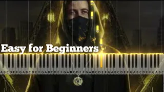 Alan Walker Faded piano tutorial (Easy for Beginners)