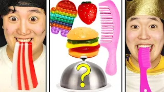 REAL FOOD VS JELLY CHOCOLATE FOOD CHALLENGE || Funny Mukbang || HUBA